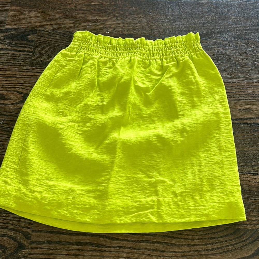 jcrew neon skirt